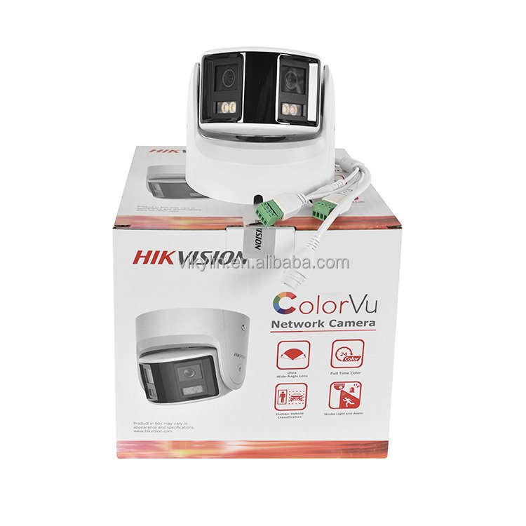 DS-2CD2347G2P-LSU/SL Hik Dual lens 180 degree view 24/7 colorful imaging 4MP ColorVu Panoramic Network ip Camera