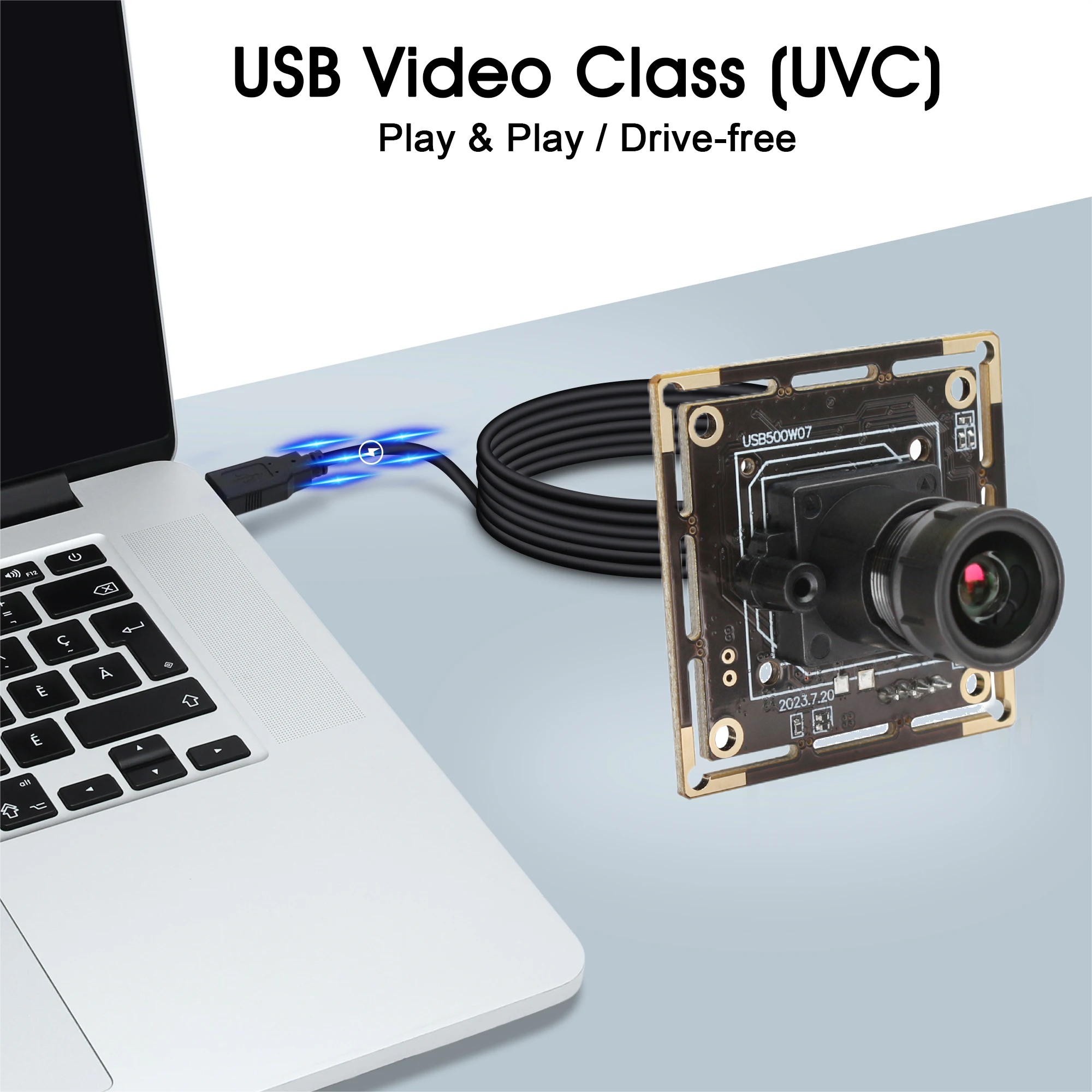 ELP 5MP M12 3.6 Lens USB Camera 2592x1944 30fps IMX335 Webcam Mini Module Camera for Android,Mac,Linux,Windows Clear Video Image