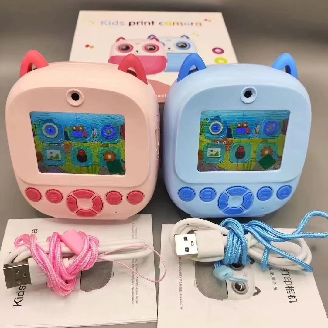 New 2024 Christmas Gift for Kids Mini Camera for Kids Toys USB Photo Video Inch Instant Printer Camera for kids High quality