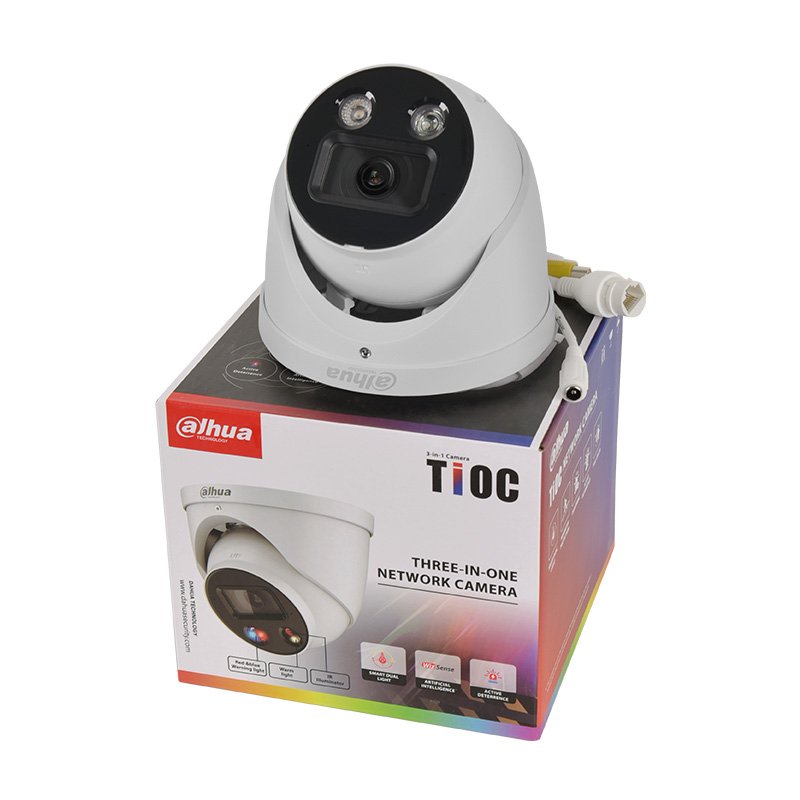Dahua 5MP IPC-HDW3549H-AS-PV Human/vehicle Detection Turret Wizsense Camera Two Way Audio PoE 4K Network Camera Dahua Security