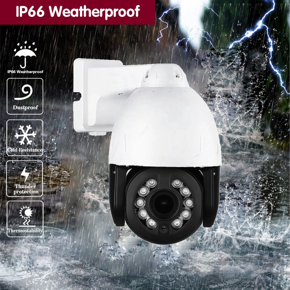 12MP PTZ Camera Security PoE IP Camera Full Color Waterproof Auto track CCTV Security Network Camera vehicle detection IP66