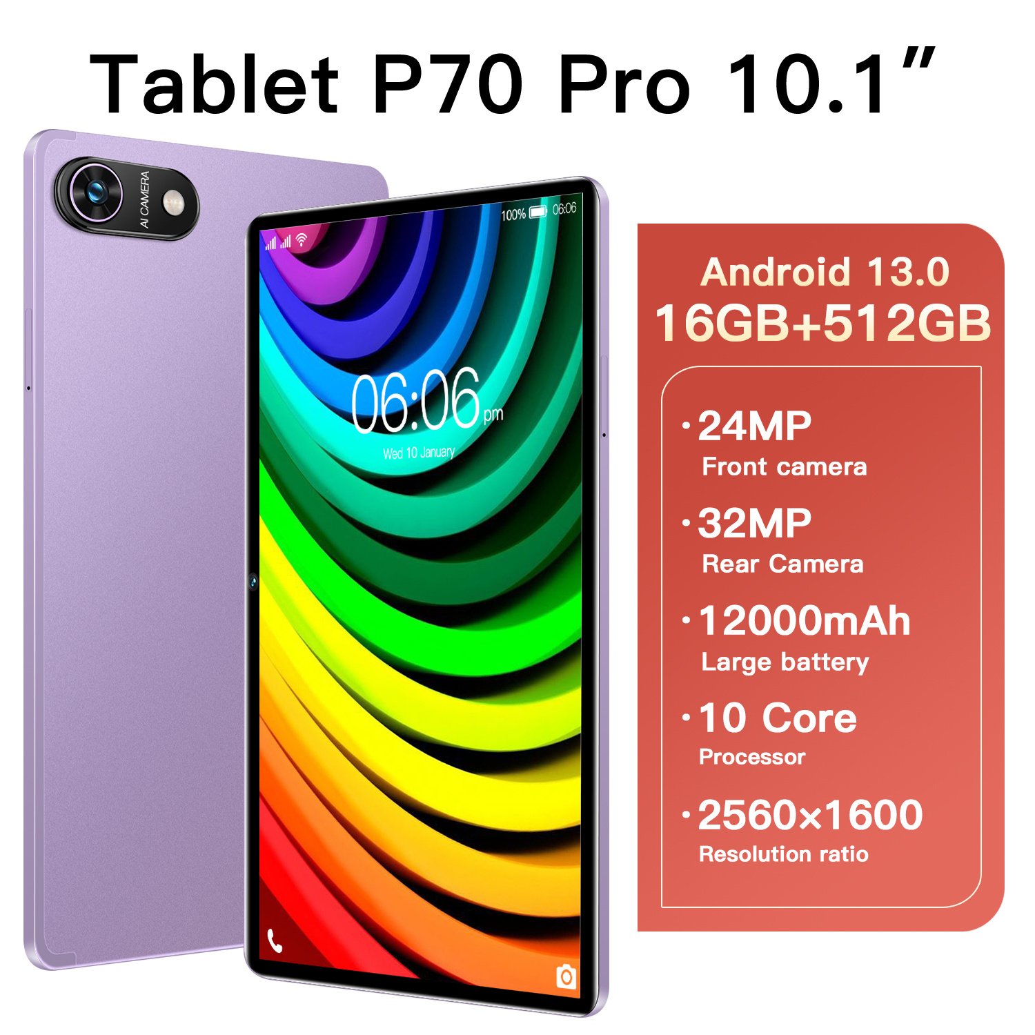 Android tablet 10 inch tablet and keyboard 16GB RAM 512GB Android 12 dual analog 4G 8MP camera 8000mAh tablet