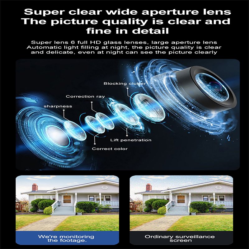 Wistino 8MP outdoor wifi ptz camera outdoor dual lens PIR alarm push color night vision security network camera