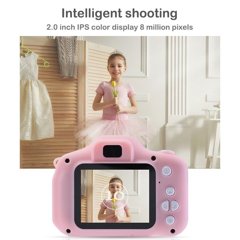 Children's Camera Waterproof 1080P HD Screen Camera Video Toy 8 Million Pixel Kids Cartoon Cute Camera Outdoor Photography Toy