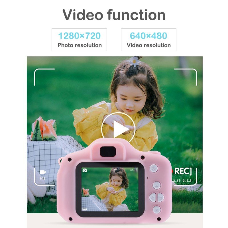 Children's Camera Waterproof 1080P HD Screen Camera Video Toy 8 Million Pixel Kids Cartoon Cute Camera Outdoor Photography Toy