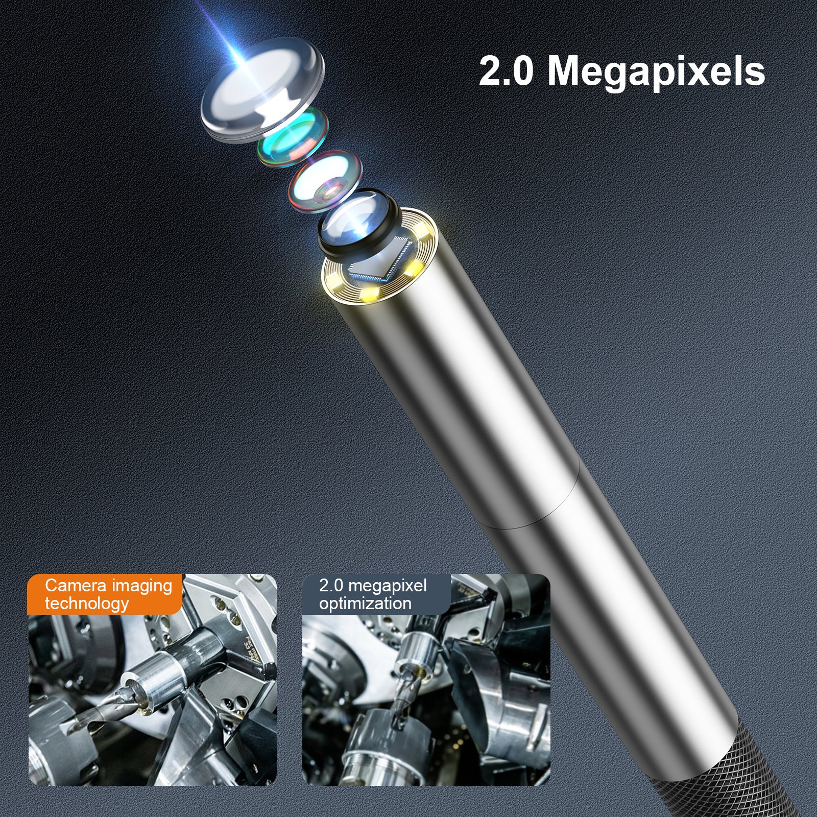 S10 3.9mm 2m endoscope two ways 360 degree waterproof industrial articulating borescope steering endoscope camera