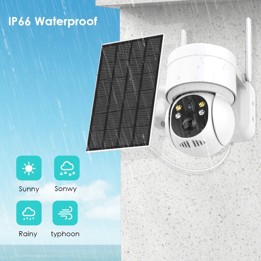 XMEYE ICSEE Outdoor WiFi Wireless IP Security Camera Indoor Application 128 Memory CMOS Solar Powered Network Technology CCTV