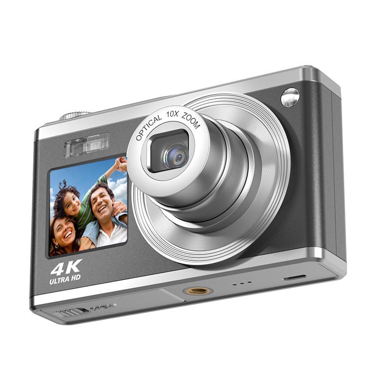 4K 50MP 10X Optical Zoom Camera Full HD Video Recorder Selfie Dual Screens for Vlogging Sports Traveling Home Videos