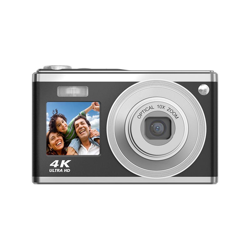 4K 50MP 10X Optical Zoom Camera Full HD Video Recorder Selfie Dual Screens for Vlogging Sports Traveling Home Videos