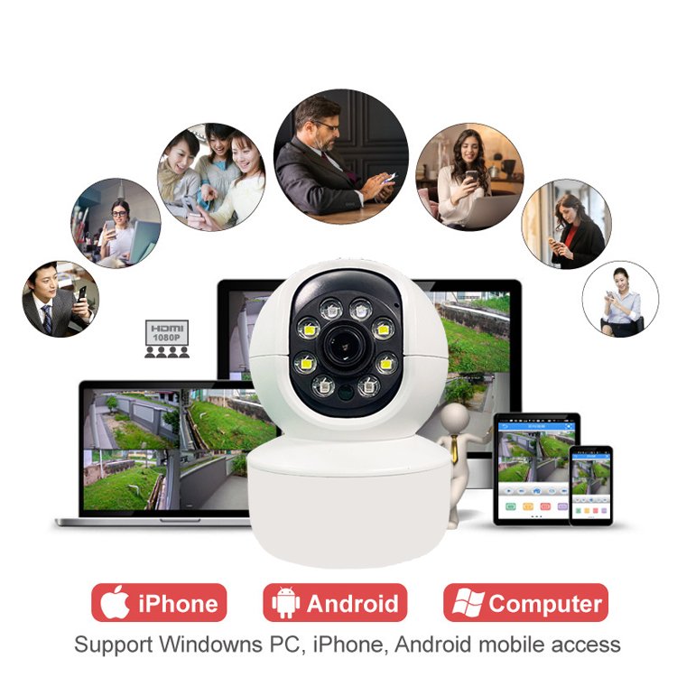New Mini Network Camera 1080P Wireless Wifi Dual Light Source Full Color Motion Detection 2-Way Audio Cloud CCTV Camera Indoor