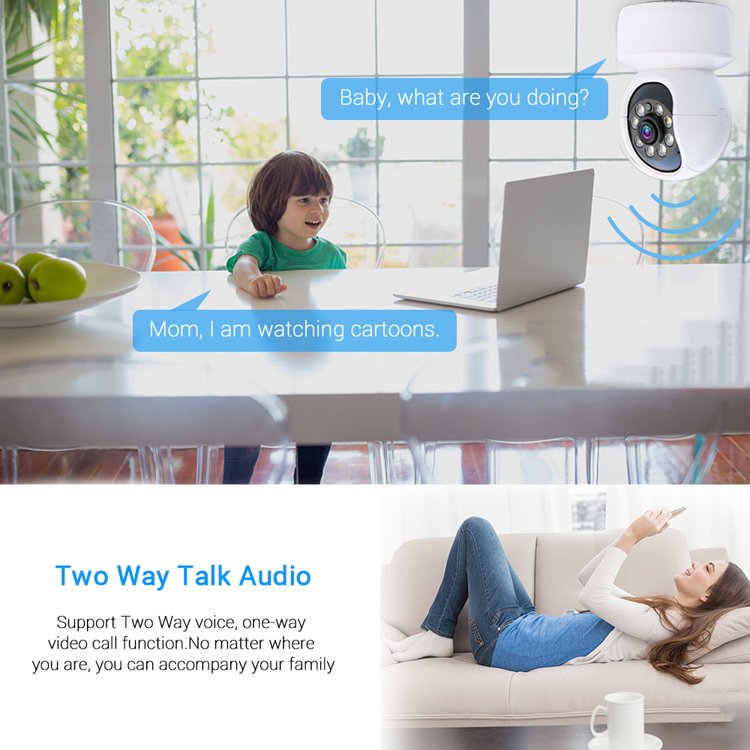 New Mini Network Camera 1080P Wireless Wifi Dual Light Source Full Color Motion Detection 2-Way Audio Cloud CCTV Camera Indoor