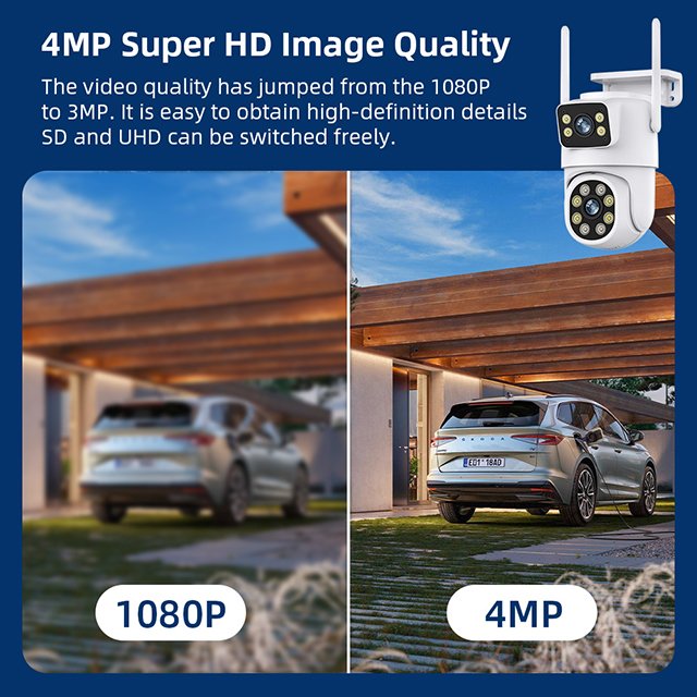 A30 ICSEE 4K 6MP IP Camera Wireless Outdoor Dual Lens Ai Human Detect Auto Tracking IP66 Surveillance CCTV Network Camera