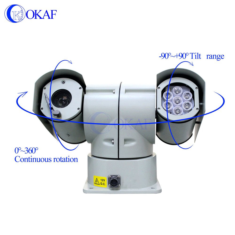 Outdoor Analog signal network signal dual output vehicle mount 20x zoom 2.0MP ptz camera