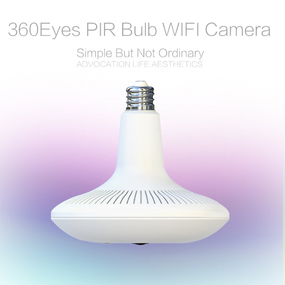 Indoor Wifi E27 Bulb Security Ip Network camera 360 Degree pnaoramic wireless IR Security VR CCTV Camera