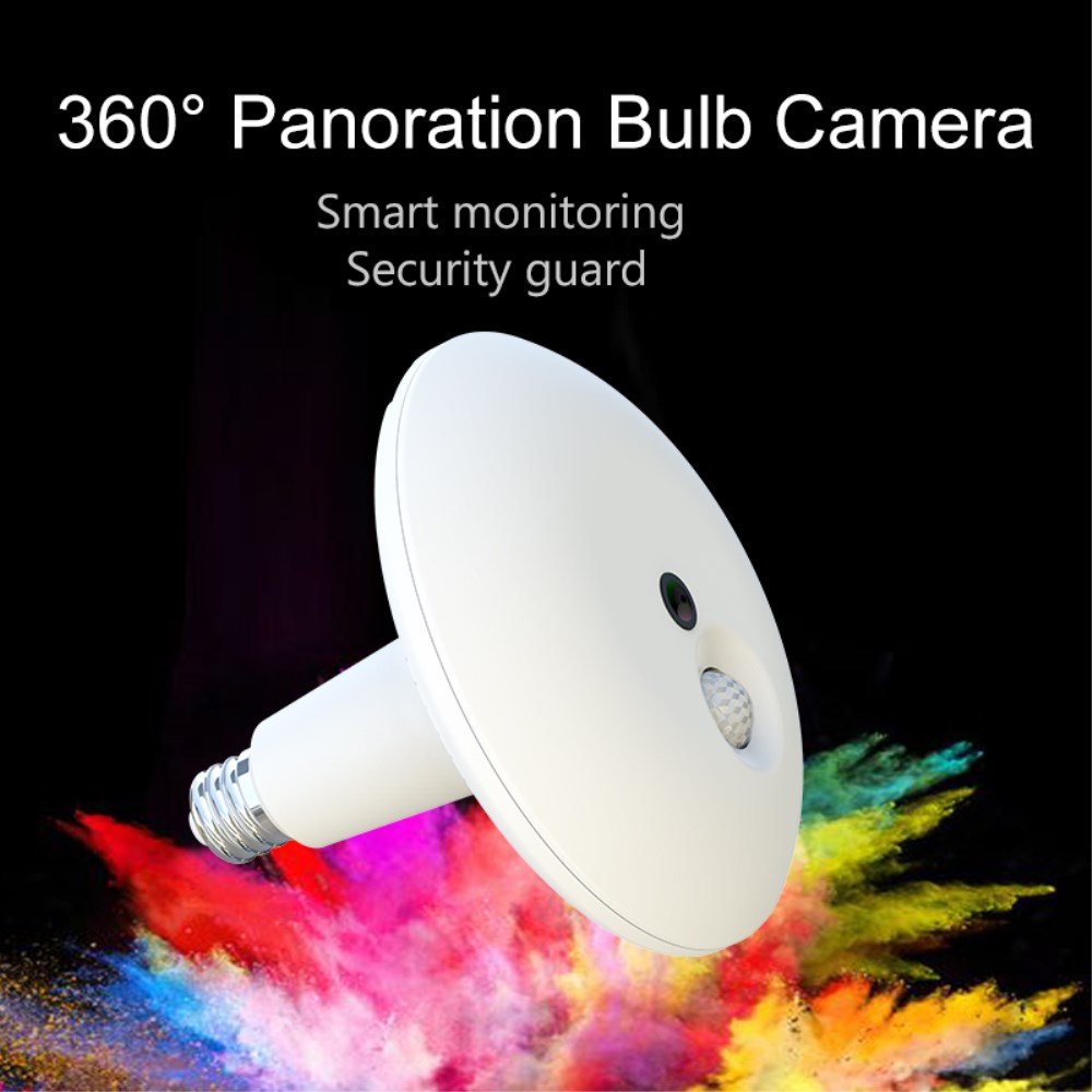 Indoor Wifi E27 Bulb Security Ip Network camera 360 Degree pnaoramic wireless IR Security VR CCTV Camera