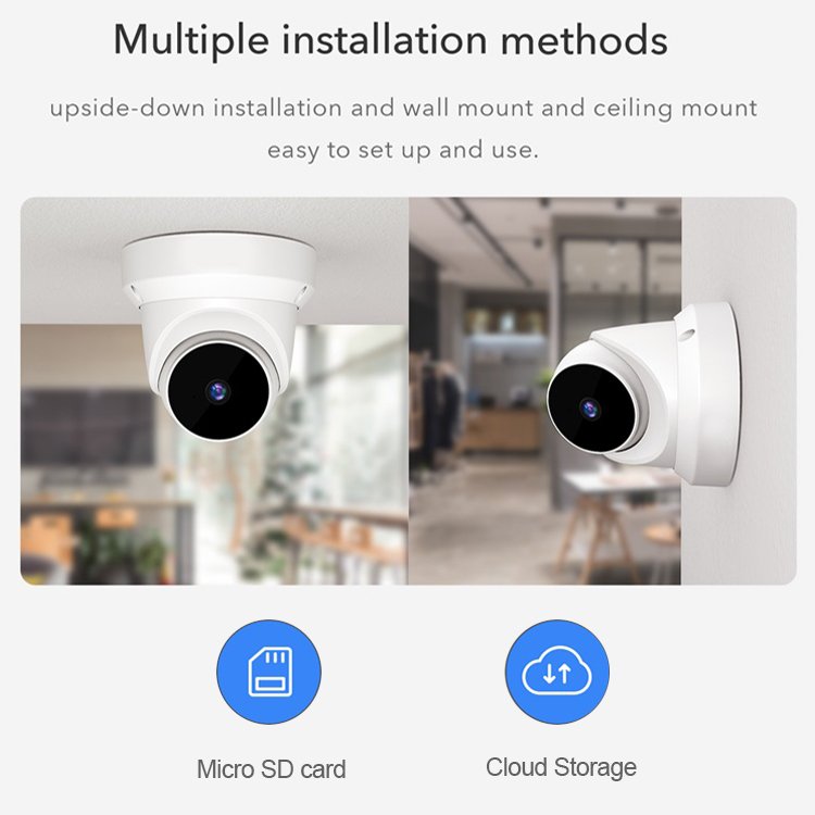 V380 home security system 5MP wireless wifi Dome Camera Automatic night vision PTZ upside-down installation CCTV IP Camera