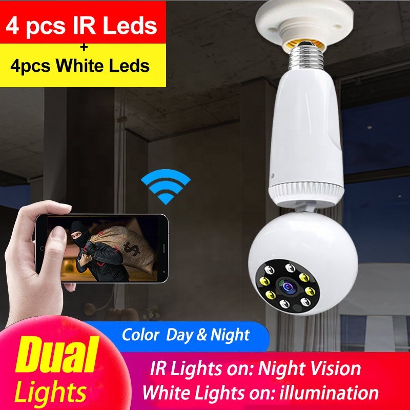 QZT Bulb Shape IP Camera 1080 HD Indoor Network Camera Wireless Connect CCTV Camera