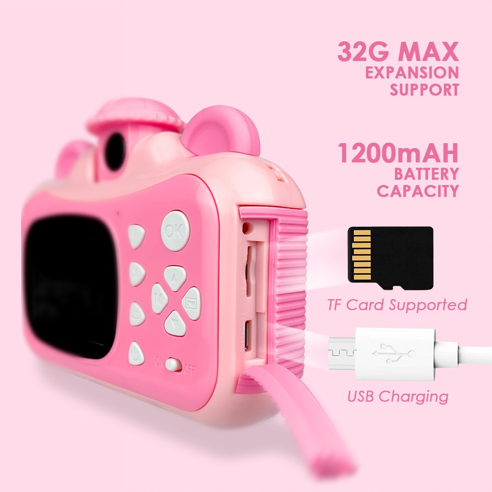Children Instant Print Camera For Kids 1080p HD Mini Camera With Thermal Photo Paper Digital Camera kids Gifts toys K1