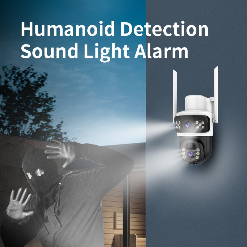 VStarcam 6MP Smart Human Detection Security Camera Two-Way Voice Outdoor CCTV Camera IP66 4G Solar Powered Camera