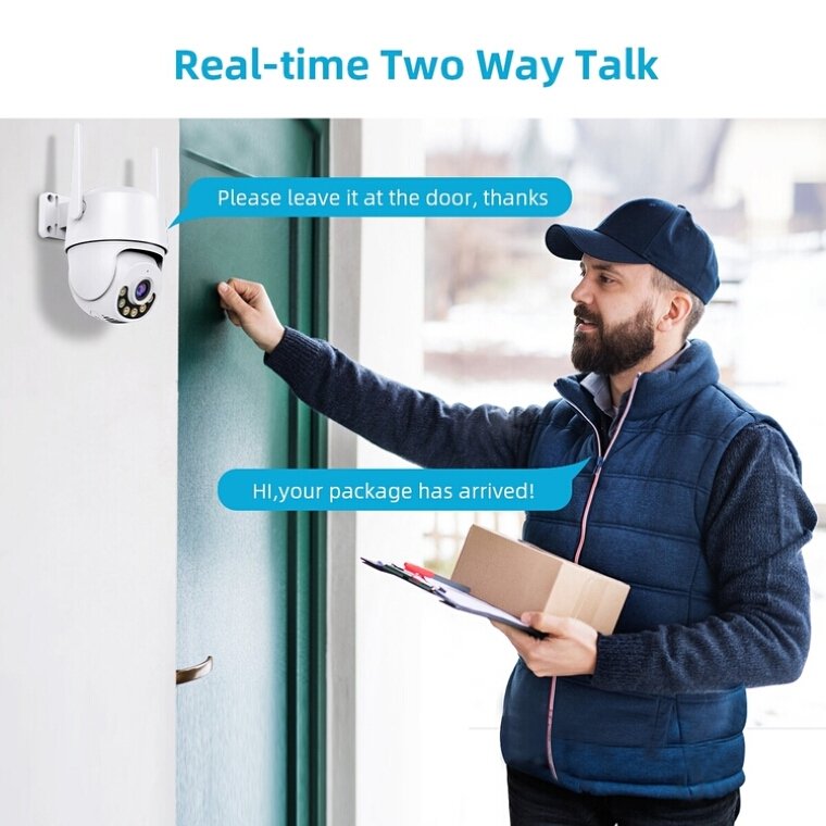 Haishamao High-Resolution 4MP WIFI Cctv Camera home Ip Outdoor Security IP Network Camera with Night Vision and Motion Detection