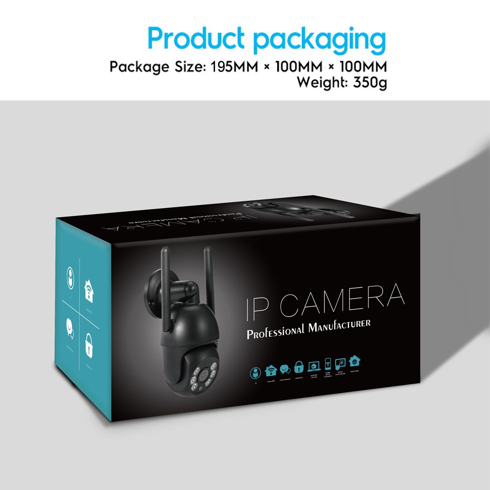 Ikevision 1080P Wireless PTZ Security Camera 2MP Network CCTV Camera with Flexible Bracket for Home Smart, APP OEM ODM Support