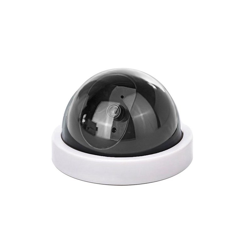 White Flashing IR Light Home CCTV Outdoor Dome Dummy Fake Security Camera