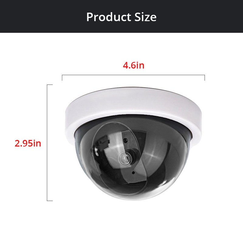 White Flashing IR Light Home CCTV Outdoor Dome Dummy Fake Security Camera