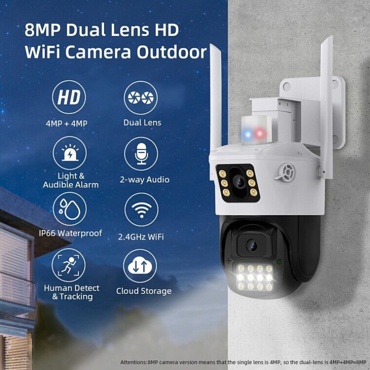 Hotsale 6MP Smart WiFi CCTV Camera 6MP PTZ Camera For Outdoor Dual Lens Wireless Security Camera WiFi