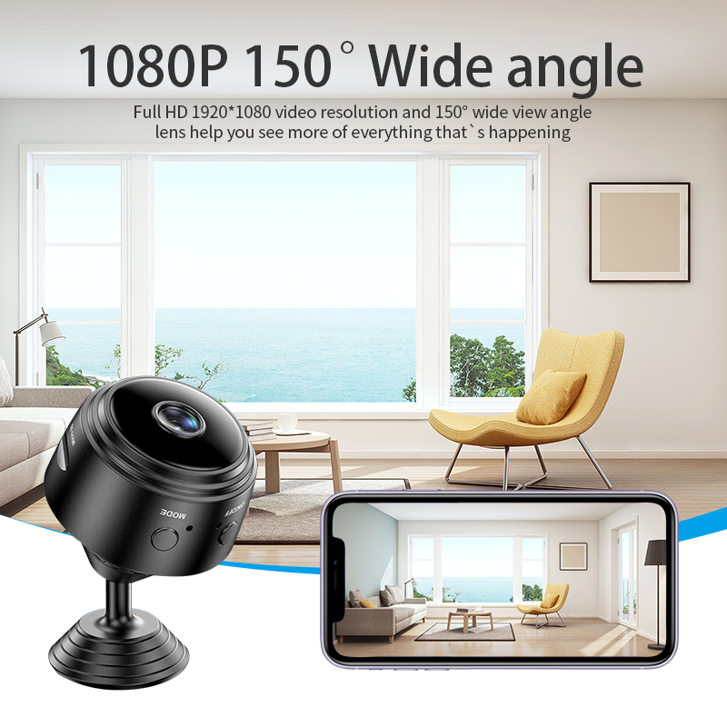 VESAFE Mini Wireless Camera Wifi 1080P Battery Powered Micro Night Vision A9 Mini Camera Wifi IP Mini Camera