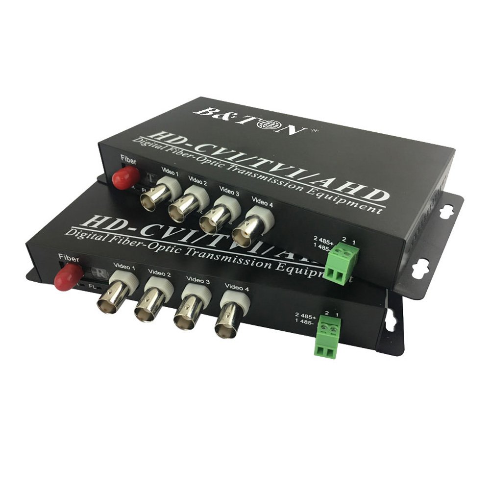 4 Channel Digital Video Converter AHD/CVI/TVI Signal to BNC to Fiber Video Transmitter/Receiver