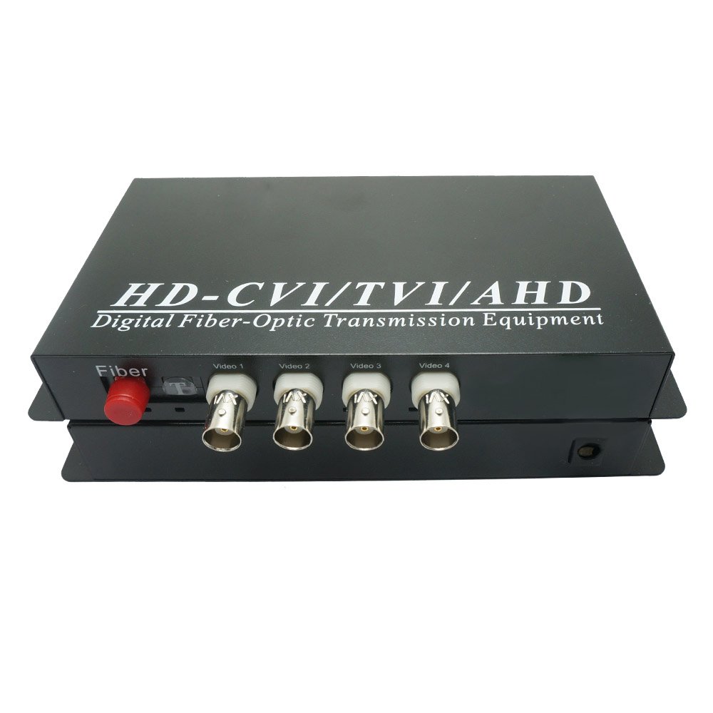 4 Channel Digital Video Converter AHD/CVI/TVI Signal to BNC to Fiber Video Transmitter/Receiver