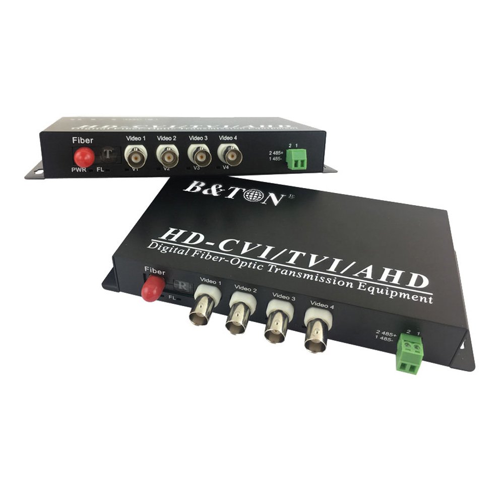 4 Channel Digital Video Converter AHD/CVI/TVI Signal to BNC to Fiber Video Transmitter/Receiver