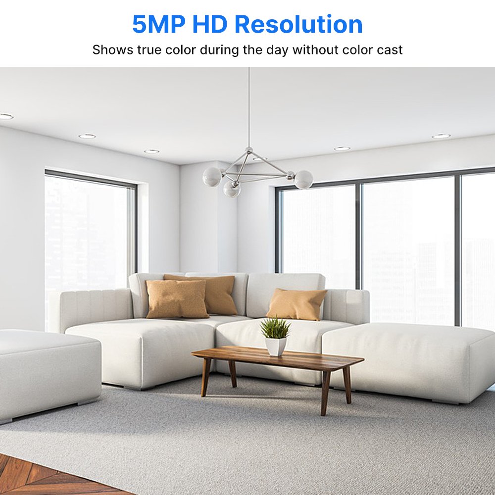 Hiseeu 5MP AHD Camera H.265 Indoor Security Night Vision Real-time Audio CCTV Surveillance Dome Ahd Cctv Analog Camera