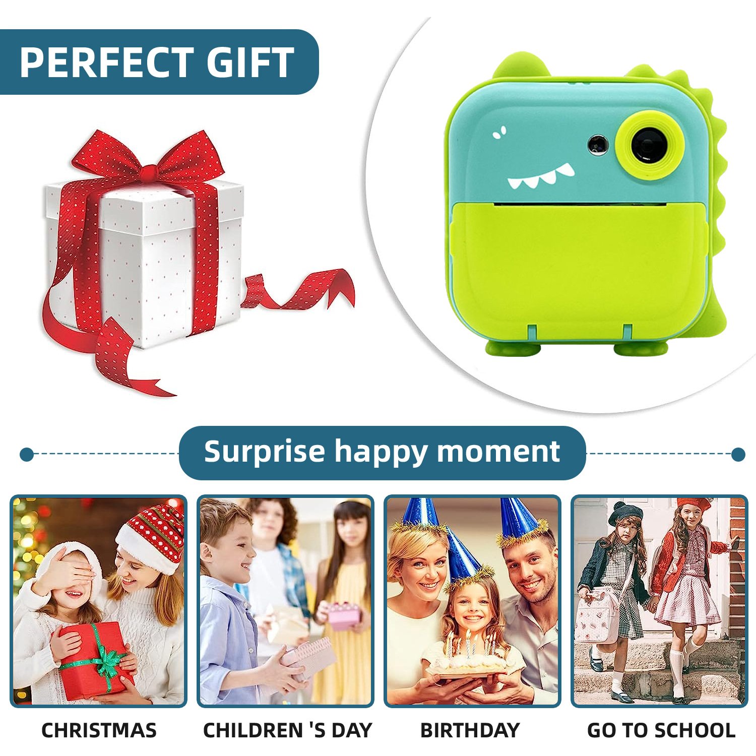 Factory Kids Camera Instant Printer Cameras Christmas BirthdayGifts for Kids Photo Paper Toddler Digital Camera mini impresora