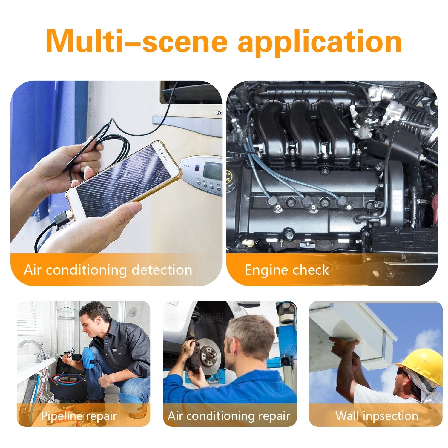 Cheapest waterproof borescope Android Snake Tube Pipe Phone PC Type C USB Endoscope Inspection Mini Camera 3 In 1 Endoscope