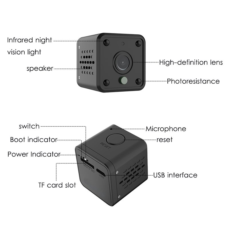 Micro cam hd mini cctv Mini video camera wifi indoor rechargeable security ip wireless nanny camera
