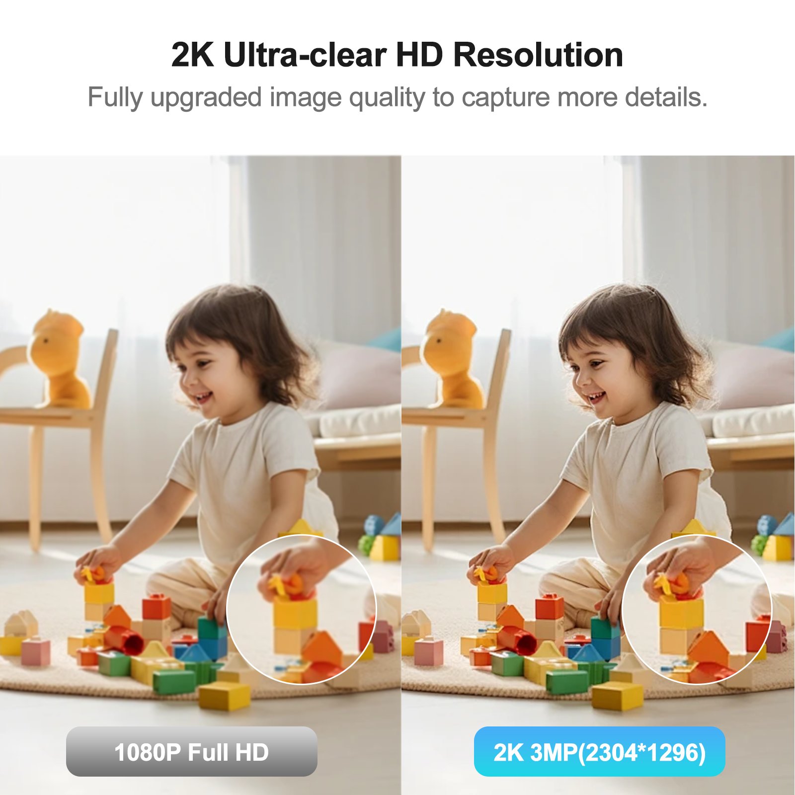 2K 3MP HD Mini Wifi camera Indoor Wireless Cctv Network Camera Ai Small Security Pet Camera Home