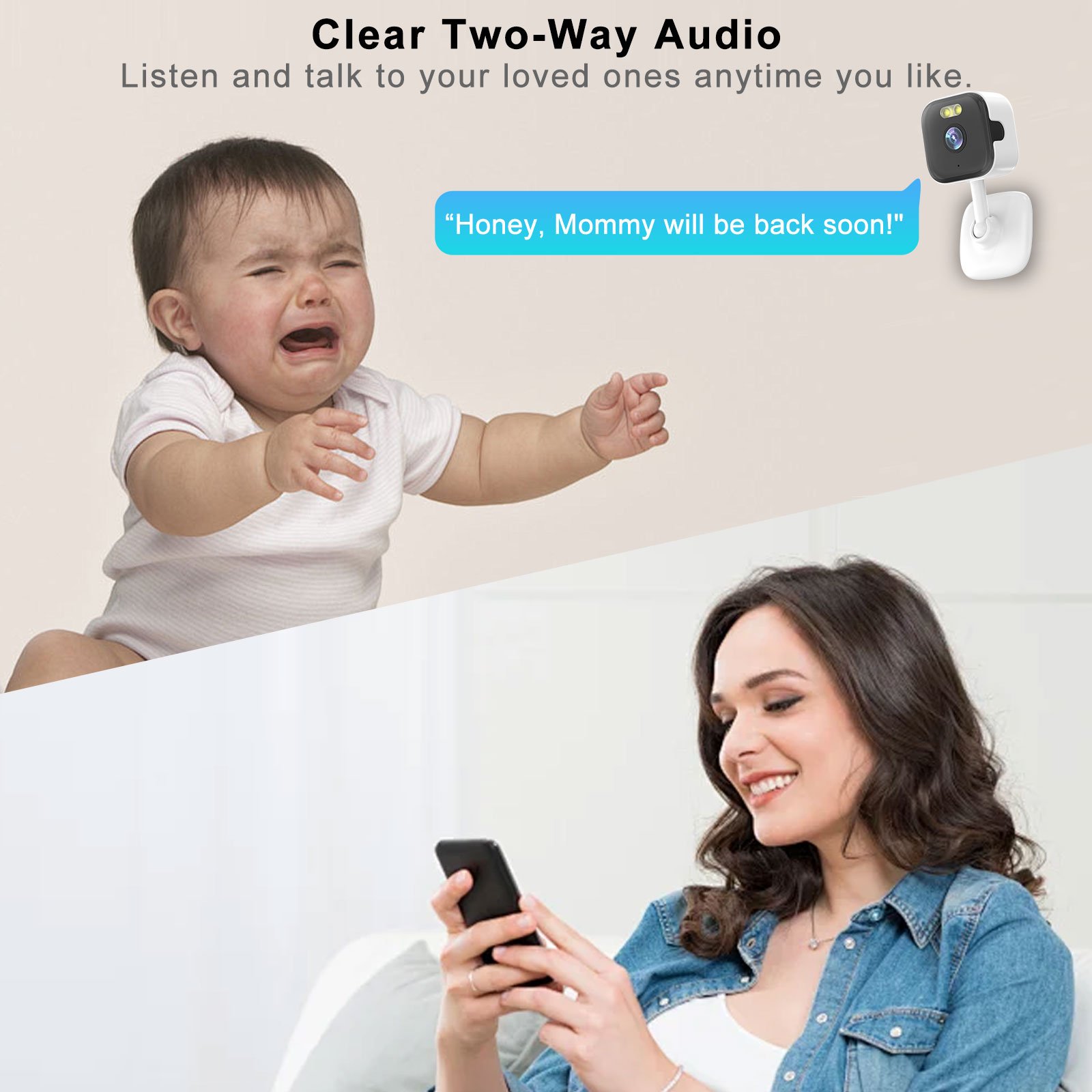 2K 3MP HD Mini Wifi camera Indoor Wireless Cctv Network Camera Ai Small Security Pet Camera Home