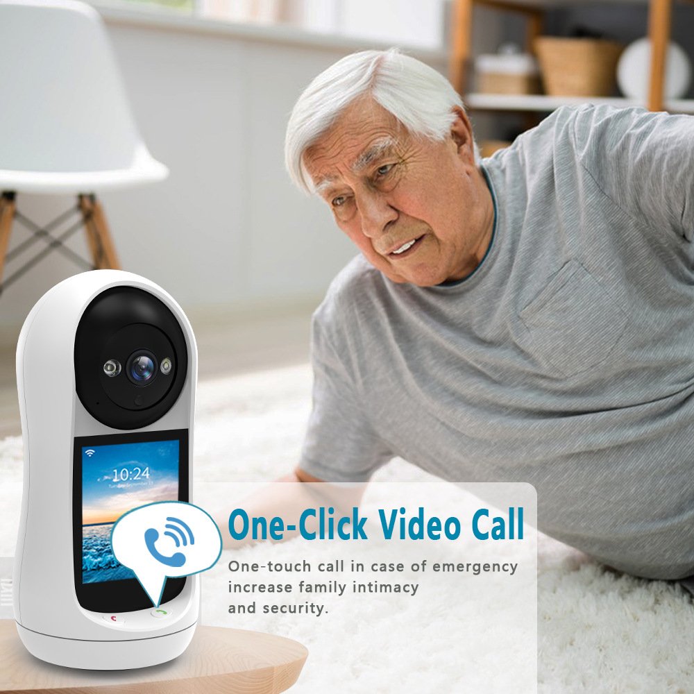 3MP ICSEE Baby Monitor With Screen Night Vision Motion Cry Sound Detection One Click Video Call Dual Intercom WIFI PTZ Camera