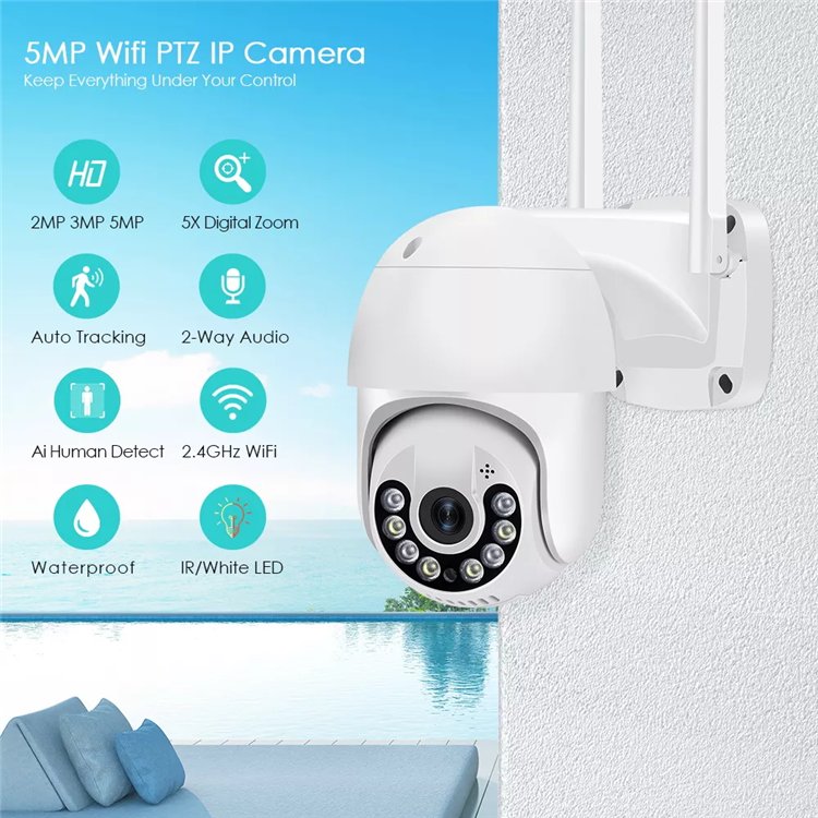 Top Sale Icsee 1080P 4MP 5MP 8MP network Camera IP Wireless Outdoor Two Way Audio Dome Auto tracking WIFI Ptz CCTV Camera