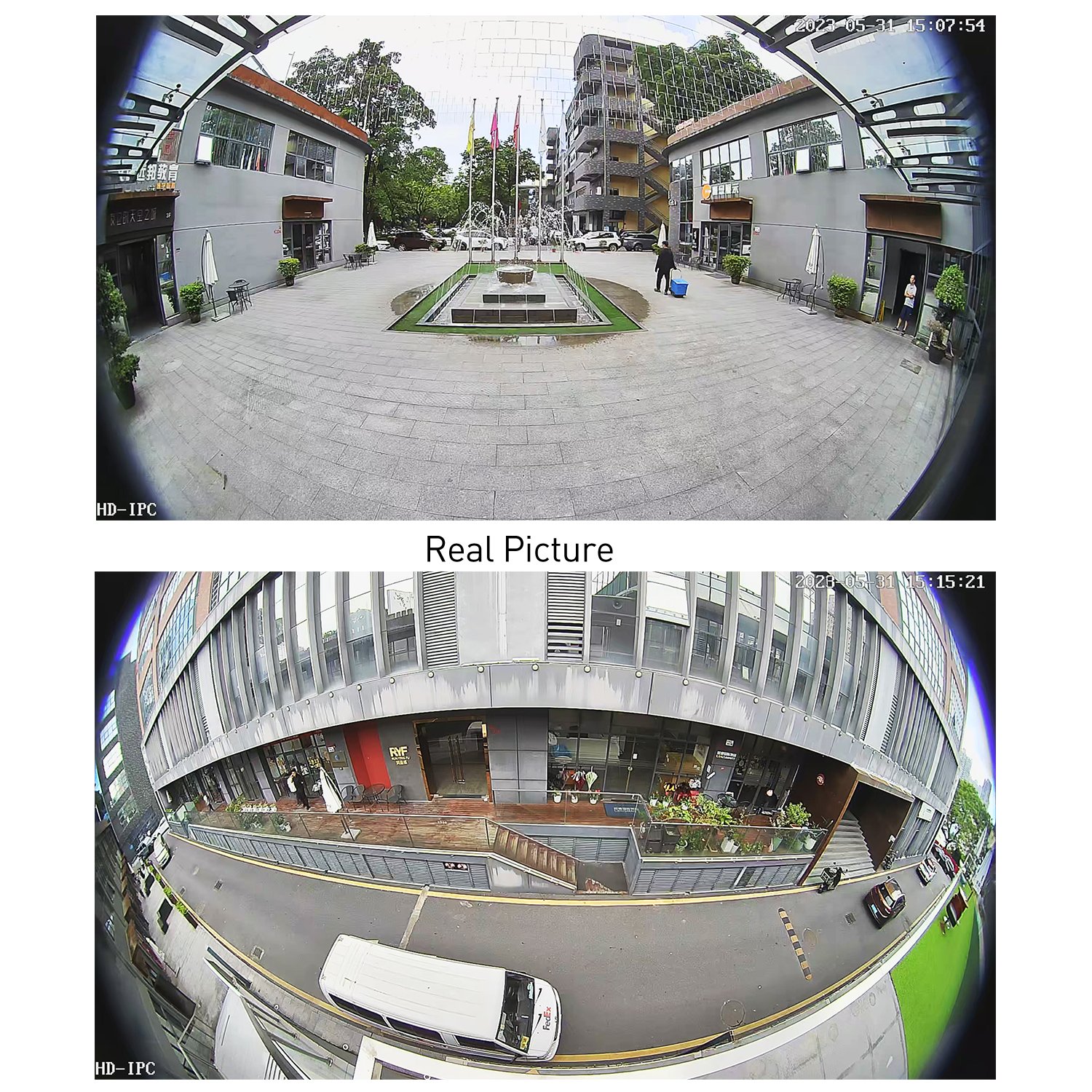 REVODATA 5MP Mini PoE IP Camera Audio, Fisheye Lens Indoor Microphone Security Camera Network CCTV Surveillance (I706-3-P-A-TS)