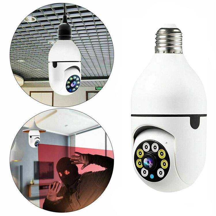 EDAFA V380Pro 2MP CCTV wireless IP bulb camera wifi PTZ 1080P camera Webcam bulb house camera