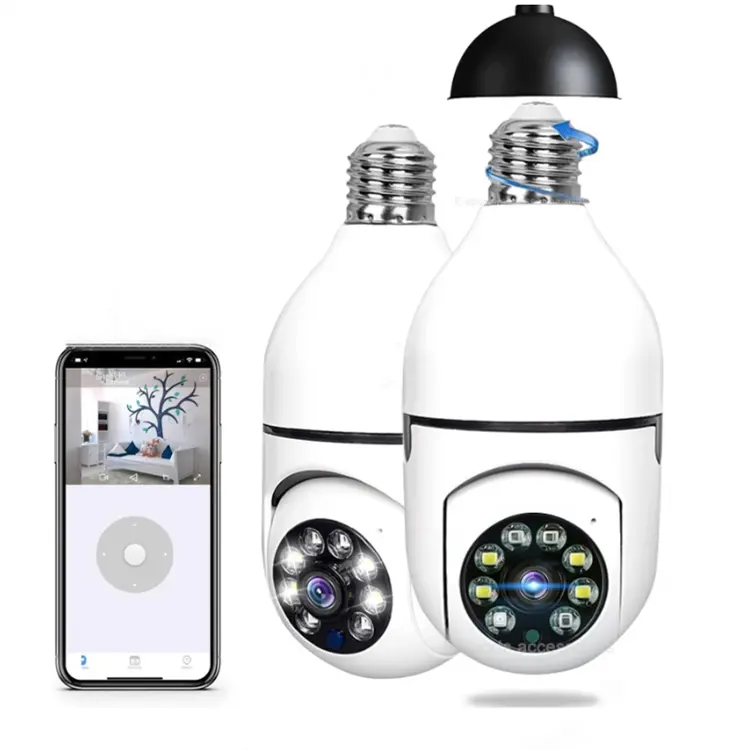 EDAFA V380Pro 2MP CCTV wireless IP bulb camera wifi PTZ 1080P camera Webcam bulb house camera