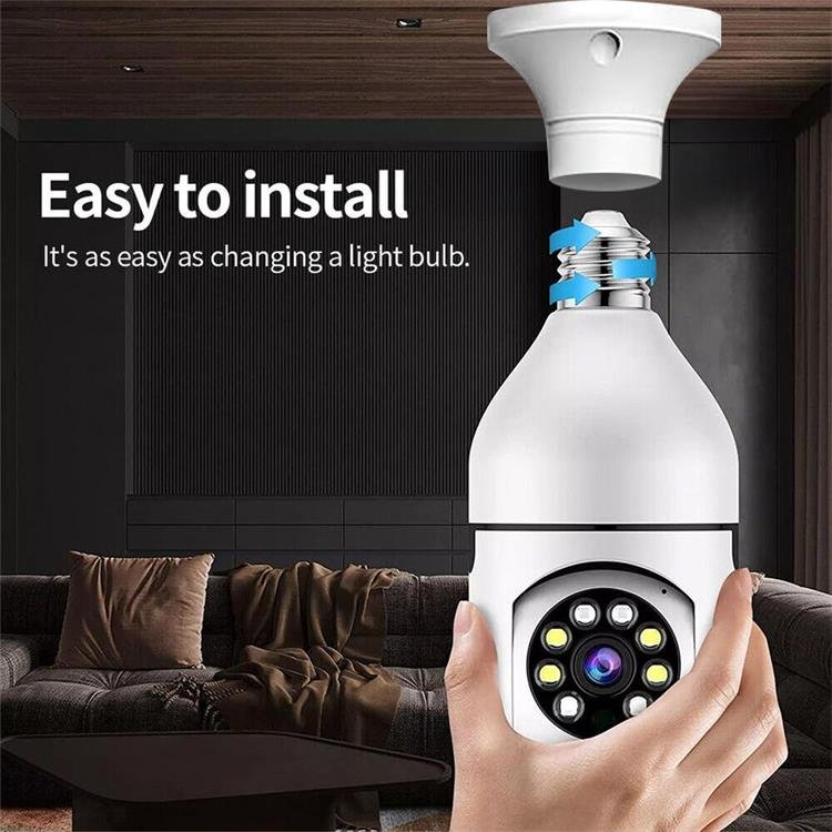 EDAFA V380Pro 2MP CCTV wireless IP bulb camera wifi PTZ 1080P camera Webcam bulb house camera