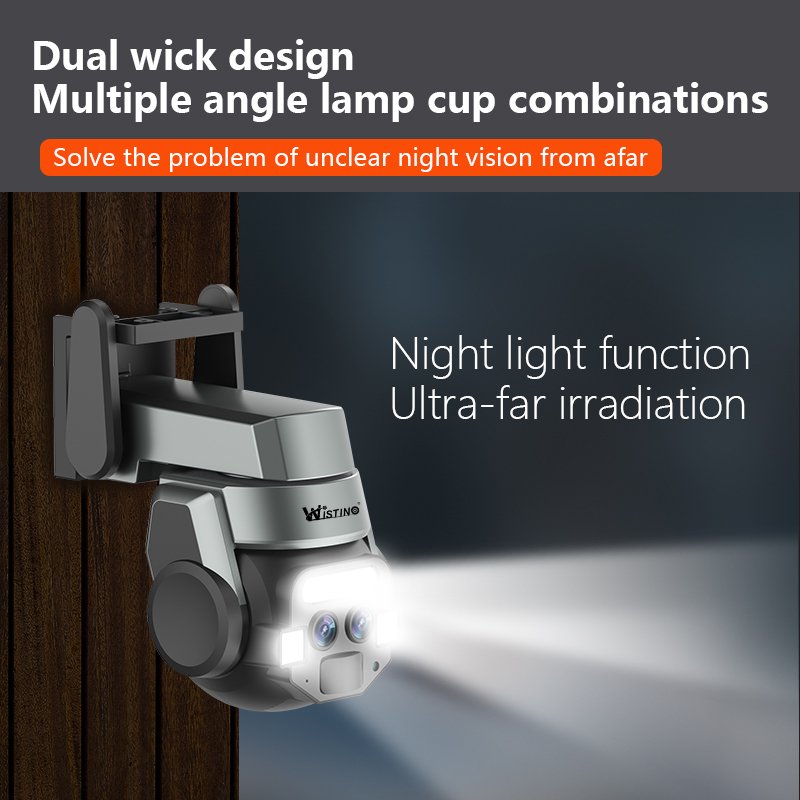 Wistino 6MP HD indoor 10X Zoom security camera color night vision motion detection house camera security