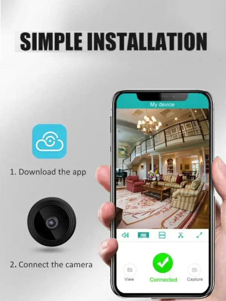 A9 HD Wifi Smart Monitor Surveillance Cameras Sensor Camcorder Web Video Home mini camera wireless wifi 1080p