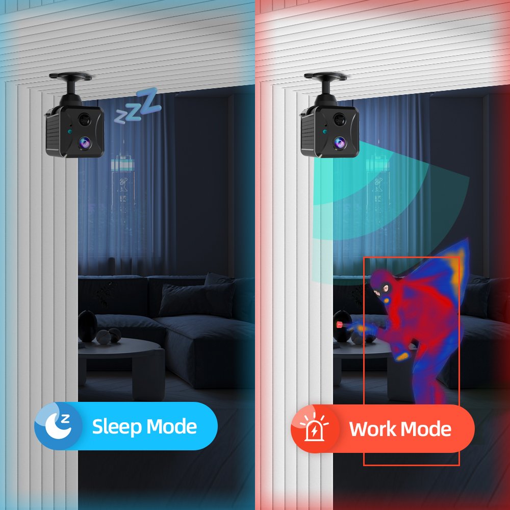 4G Mini battery camera Low power Two way talk PIR detection network camera portable wireless indoor camera
