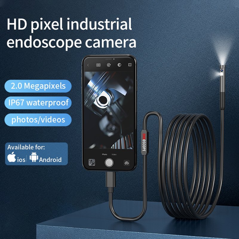 W300 3 m Lightning Port Wireless Endoscope Dual Lens Video Cameras Pipe Inspection Camera