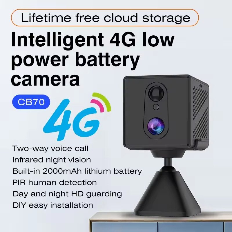 Free cloud infrared night vision PIR AI Human Detection 4G WiFi mini surveillance camera Wireless small battery o-kam ip camera