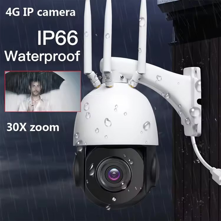 30X Auto Zoom 5MP HD IP PTZ Camera 4G WiFi Wireless PTZ Network Camera 30X Optical Zoom Camera Battery Powered 24 Hours